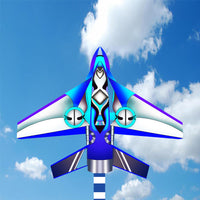 Thumbnail for Blue fighter plane kite