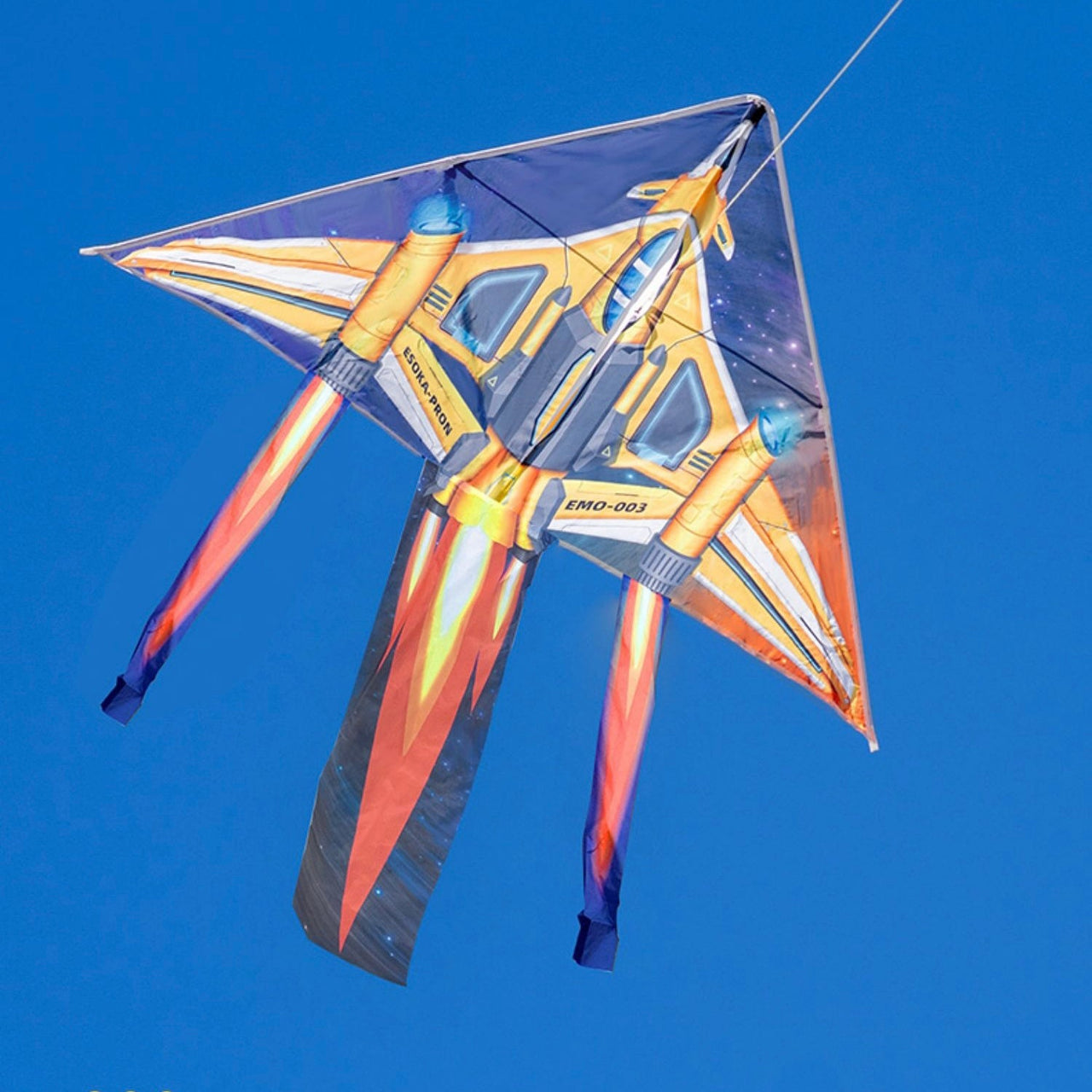 Yellow space jet kite