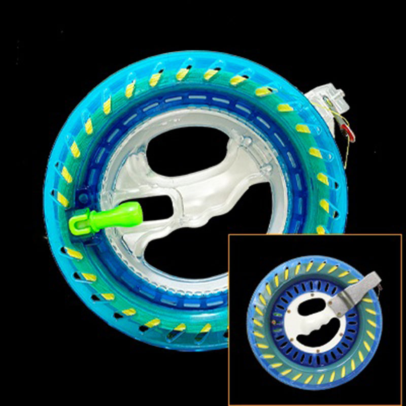 18cm Reel Crystal Blue with 300m 60lbs Waxed line