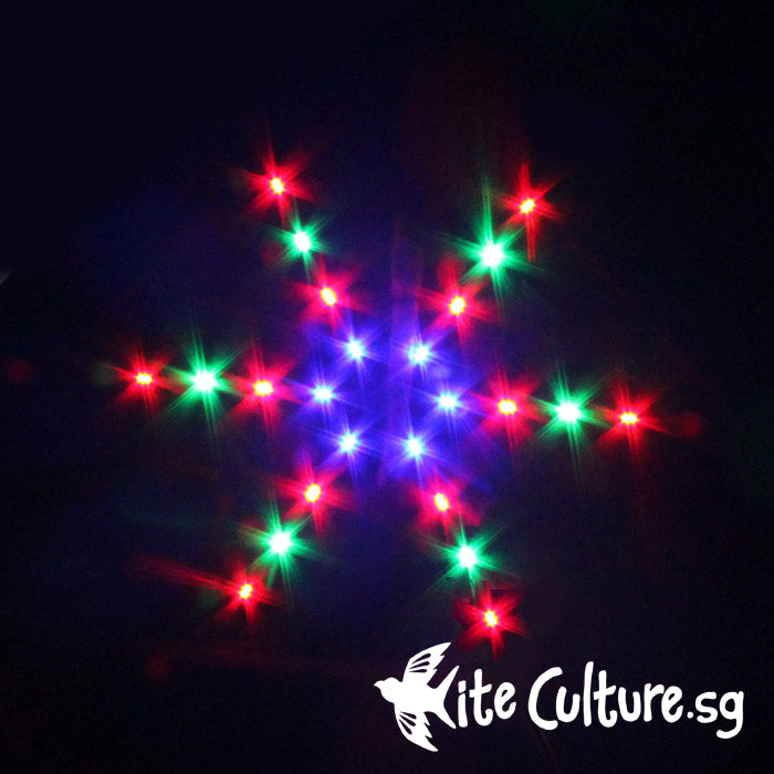 2.4m Giant 48 Led Snowflake LED Night Kite
