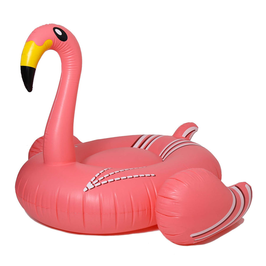 Yellow beak flamingo float